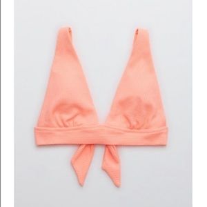 Aerie Waffle Tie Longline Triangle Bikini